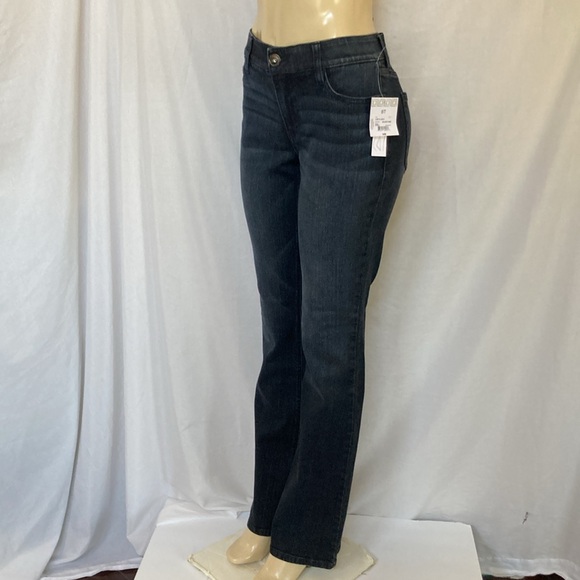 Liz Claiborne Jeans Women’s Tummy Control Size 8 Tall Bootcut Indigo Wash NWT - Picture 4 of 8